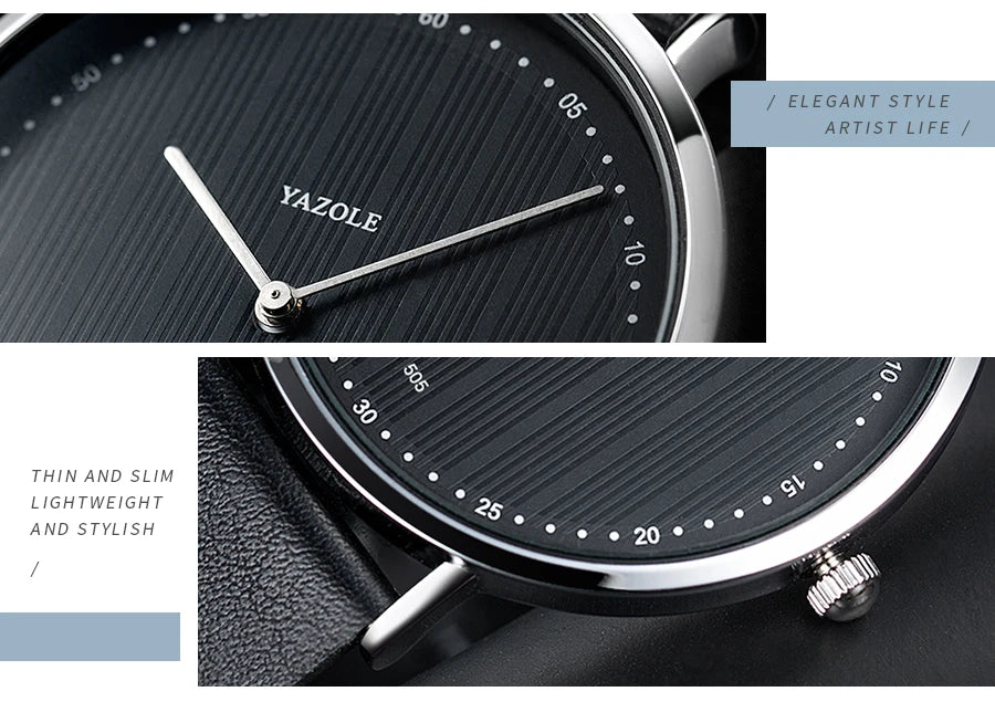メンズ 腕時計 クォーツ | 極薄 7mm スリム設計 | ビジネス レザーバンド 40mm径 シンプル ミニマル文字盤 ブラック/ブラウン 高級感 カジュアル