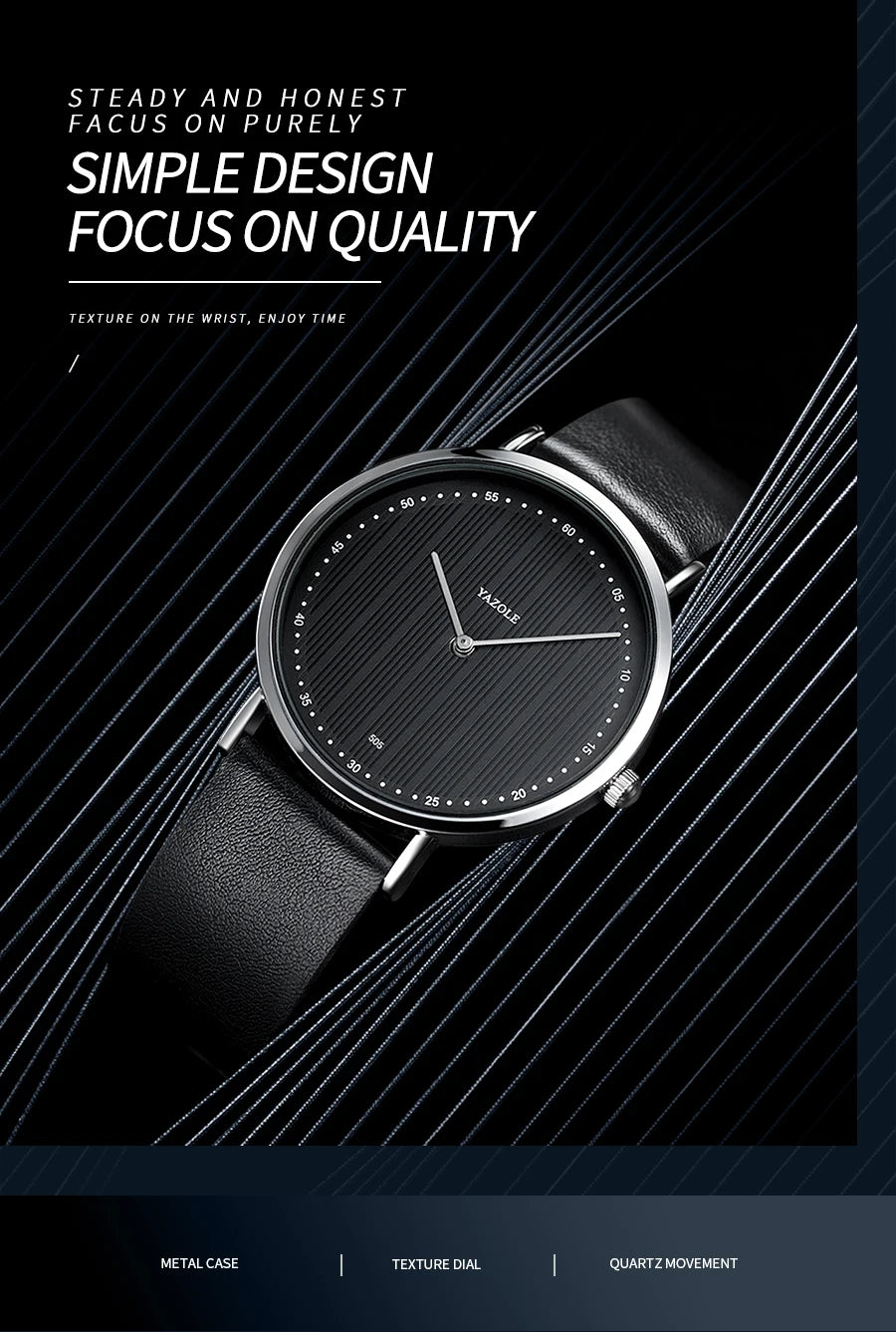 メンズ 腕時計 クォーツ | 極薄 7mm スリム設計 | ビジネス レザーバンド 40mm径 シンプル ミニマル文字盤 ブラック/ブラウン 高級感 カジュアル