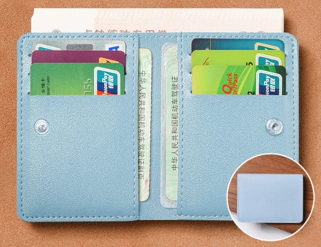 超薄型 カードケース 財布 1cm | 軽量 51g スリムウォレット | 免許証 銀行カード お札入れ PUレザー ユニセックス ミニマル ビジネス カジュアル 全5色