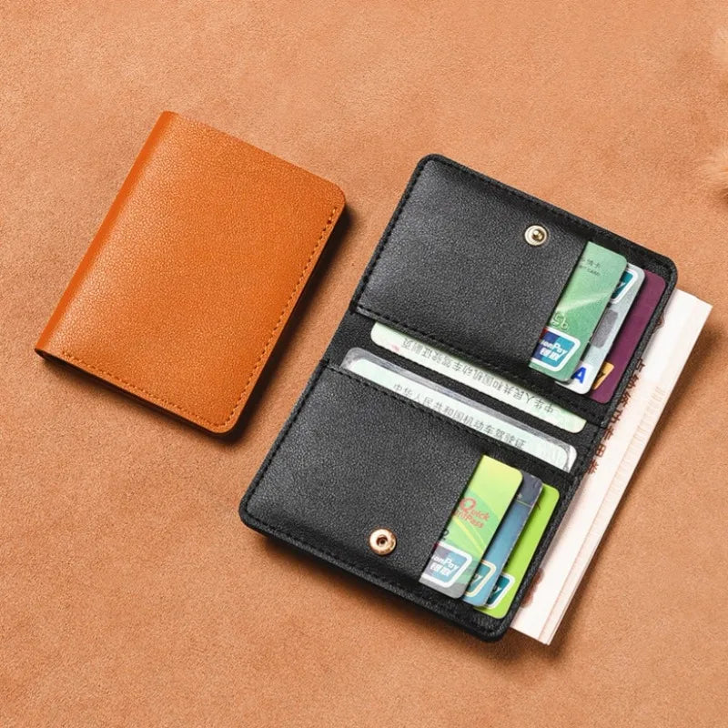 超薄型 カードケース 財布 1cm | 軽量 51g スリムウォレット | 免許証 銀行カード お札入れ PUレザー ユニセックス ミニマル ビジネス カジュアル 全5色