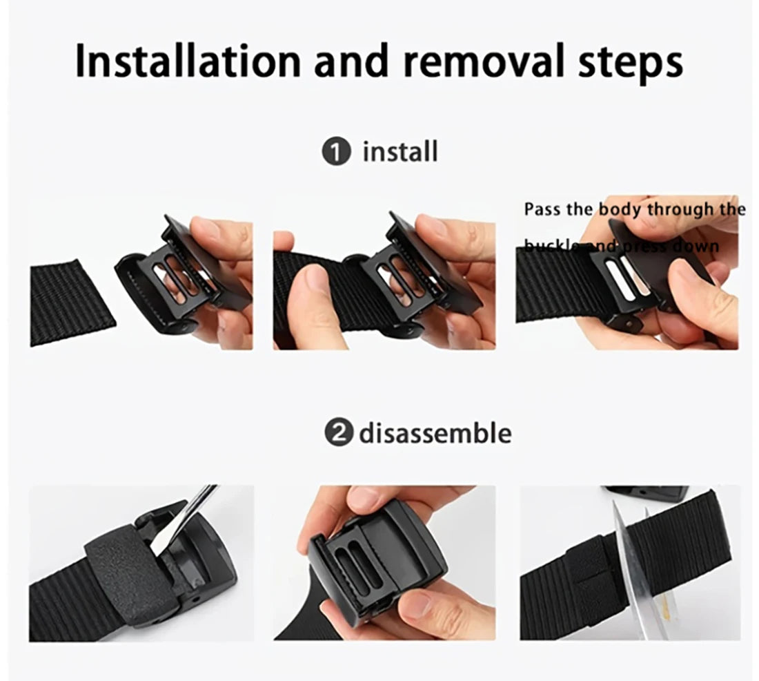 キャンバス ベルト ガチャベルト | 丈夫な布製 ミリタリー カジュアル | メンズ レディース 兼用 37mm幅 無段階調整 軽量 サバゲー アウトドア 通勤 通学