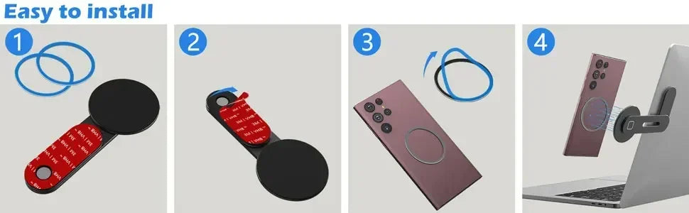 スマホスタンド 磁石式 マグネットホルダー | 強力固定 360度回転 ハンズフリー | 卓上 フレキシブルアーム対応 自宅・オフィス・キッチン用 全機種対応