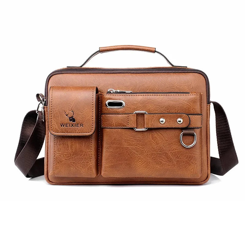 超軽量 メンズ ショルダーバッグ | フラップ型 メッセンジャーバッグ 防水 TPU素材 | 大容量 多機能ポケット カジュアル ビジネス 旅行 ブラウン/コーヒー/ブラック