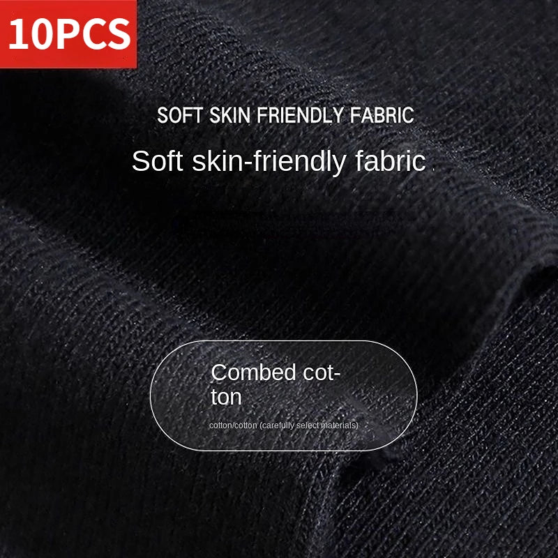 Men's Crew Socks, 5-Pair Set | Mid-Length, Classic Design | Durable Polyester Material, Stretchy, All-Season, Commuting, School, Sports, and Casual Wear