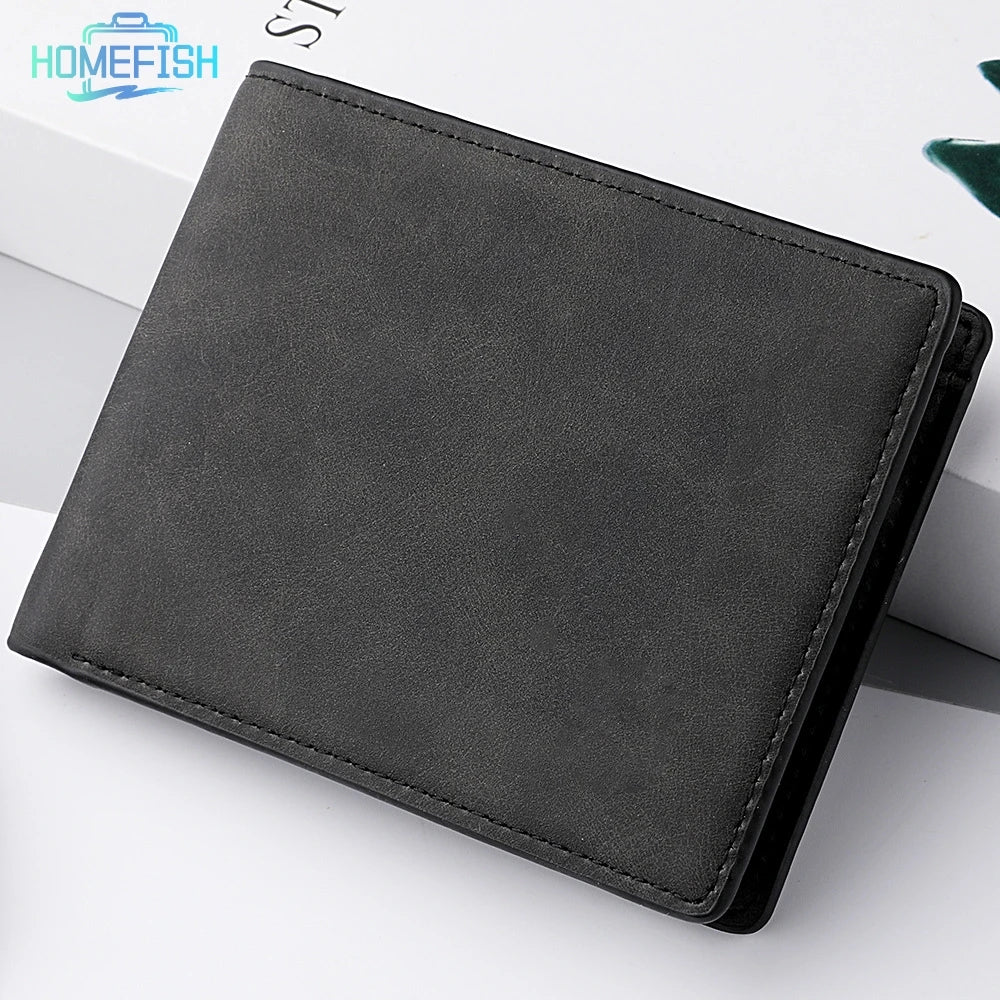 メンズ 二つ折り財布 超薄型 1cm | 軽量 50g ミニマル ウォレット | カードホルダー 札入れ PUレザー スリム設計 キャッシュレス ビジネス カジュアル 全2色