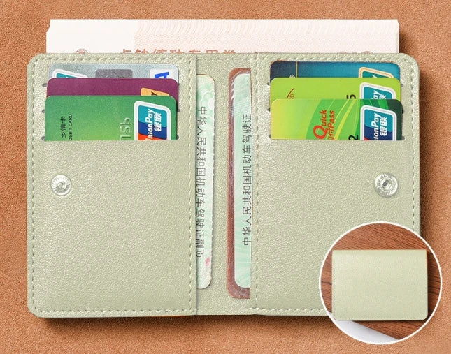 超薄型 カードケース 財布 1cm | 軽量 51g スリムウォレット | 免許証 銀行カード お札入れ PUレザー ユニセックス ミニマル ビジネス カジュアル 全5色