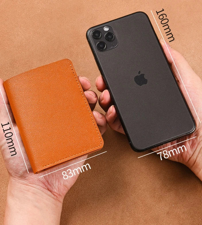 超薄型 カードケース 財布 1cm | 軽量 51g スリムウォレット | 免許証 銀行カード お札入れ PUレザー ユニセックス ミニマル ビジネス カジュアル 全5色