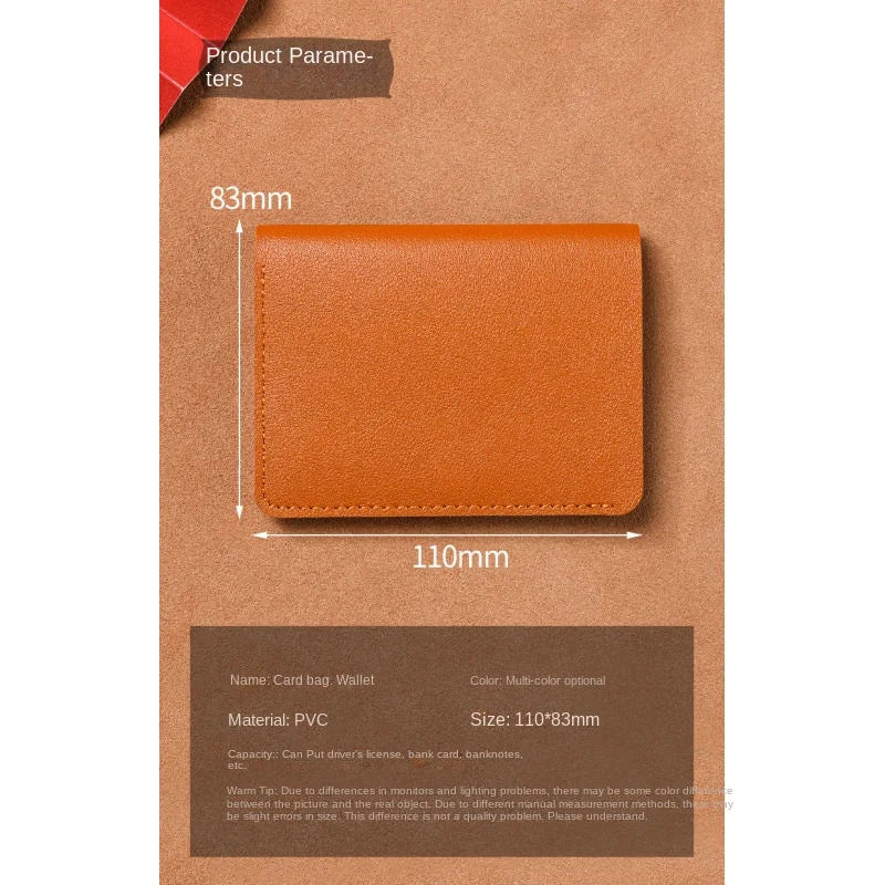 超薄型 カードケース 財布 1cm | 軽量 51g スリムウォレット | 免許証 銀行カード お札入れ PUレザー ユニセックス ミニマル ビジネス カジュアル 全5色