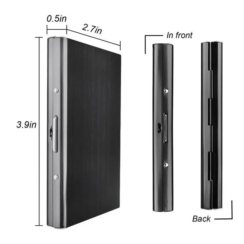 カードケース ステンレス製 RFID スキミング防止 | スリム 6枚収納 マネークリップ | メンズ レディース クレジットカードケース 名刺入れ 丈夫 薄型 ギフトボックス付