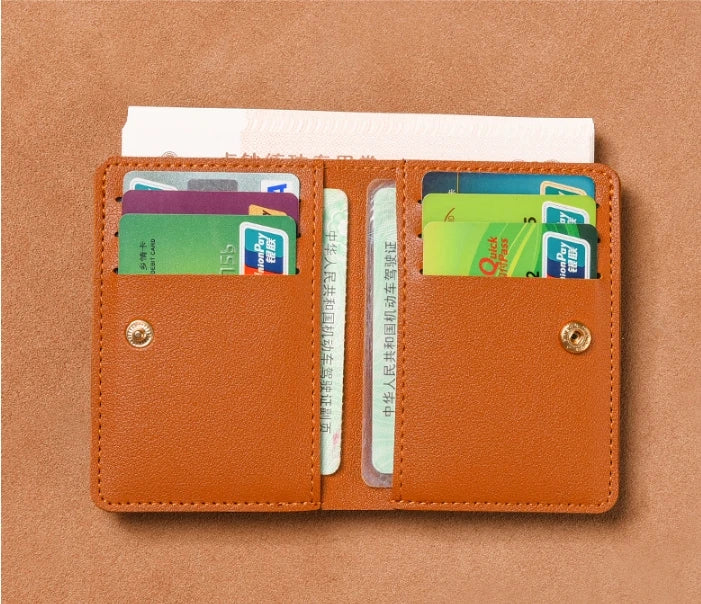 超薄型 カードケース 財布 1cm | 軽量 51g スリムウォレット | 免許証 銀行カード お札入れ PUレザー ユニセックス ミニマル ビジネス カジュアル 全5色