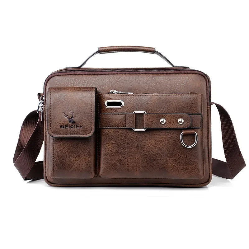 超軽量 メンズ ショルダーバッグ | フラップ型 メッセンジャーバッグ 防水 TPU素材 | 大容量 多機能ポケット カジュアル ビジネス 旅行 ブラウン/コーヒー/ブラック