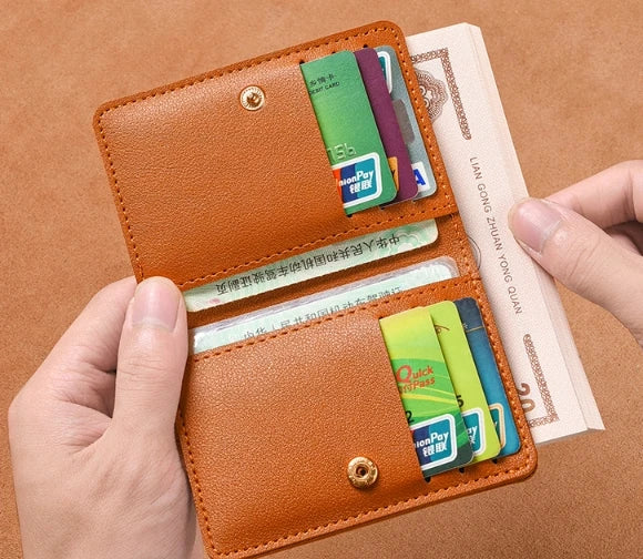 超薄型 カードケース 財布 1cm | 軽量 51g スリムウォレット | 免許証 銀行カード お札入れ PUレザー ユニセックス ミニマル ビジネス カジュアル 全5色