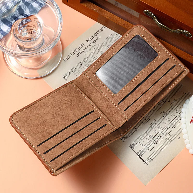 メンズ 二つ折り財布 超薄型 1cm | 軽量 50g ミニマル ウォレット | カードホルダー 札入れ PUレザー スリム設計 キャッシュレス ビジネス カジュアル 全2色