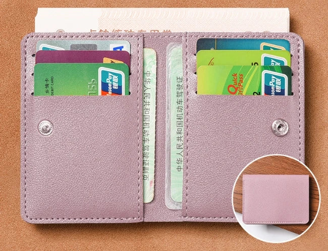 超薄型 カードケース 財布 1cm | 軽量 51g スリムウォレット | 免許証 銀行カード お札入れ PUレザー ユニセックス ミニマル ビジネス カジュアル 全5色