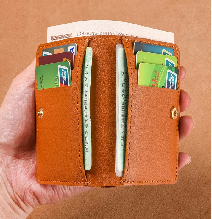 超薄型 カードケース 財布 1cm | 軽量 51g スリムウォレット | 免許証 銀行カード お札入れ PUレザー ユニセックス ミニマル ビジネス カジュアル 全5色