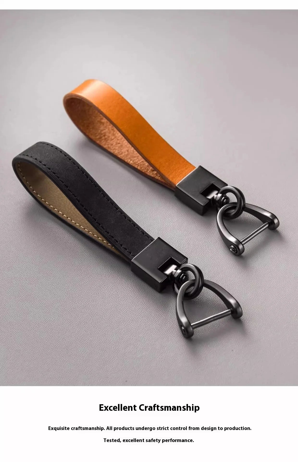 レザー キーホルダー | 編み込みデザイン 本革調 | メンズ レディース 兼用 車 スマートキー キーリング おしゃれ ビジネス ギフト 全4色（イエロー/グレー/コーヒー/ブラック）