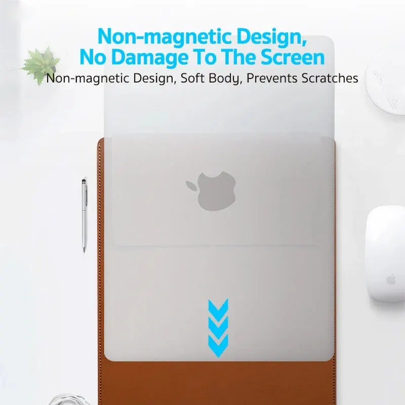 Dormin ノートパソコン ケース PUレザー | 13-16インチ対応 極薄 スリーブ | 裏起毛 保護 インナーバッグ マウスパッド兼用 ノンマグネット設計 全4色